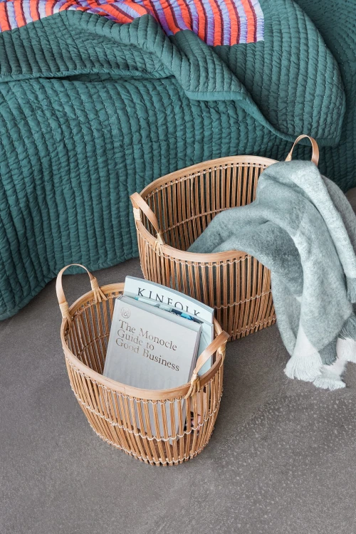 kosze plecione, kosze rattanowe  Hubsch