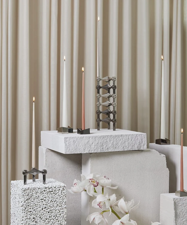 świeczki, świecznik Stoff Nagel