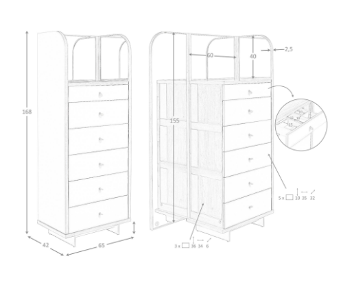 komoda, komoda Angel Cerda