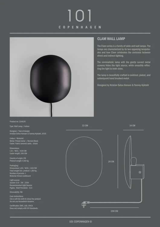 lampa  wisząca, kinkiet  101Copenhagen