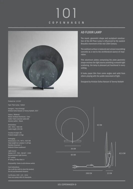 lampa podłogowa, lampa  101Copenhagen