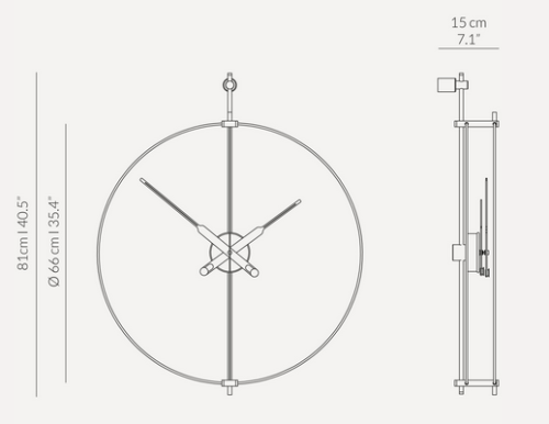 zegar wiszący, zegar ścienny Nomon