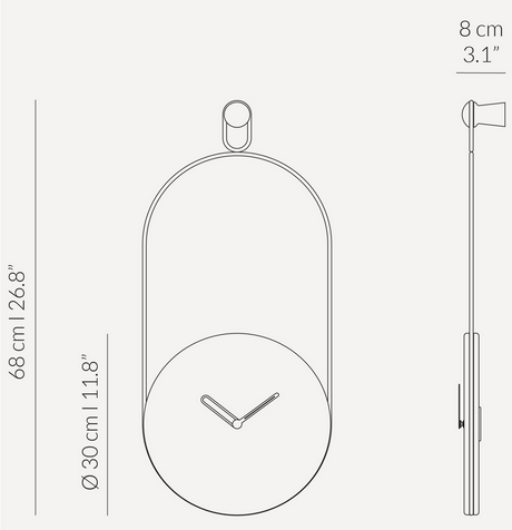 zegar wiszący, zegar ścienny Nomon