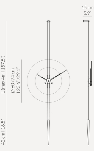 zegar wiszący, zegar ścienny Nomon