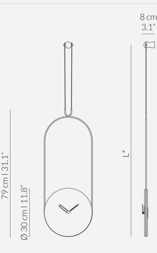 zegar wiszący, zegar ścienny Nomon