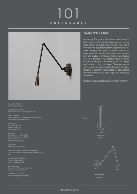 lampa ścienna, kinkiet  101Copenhagen