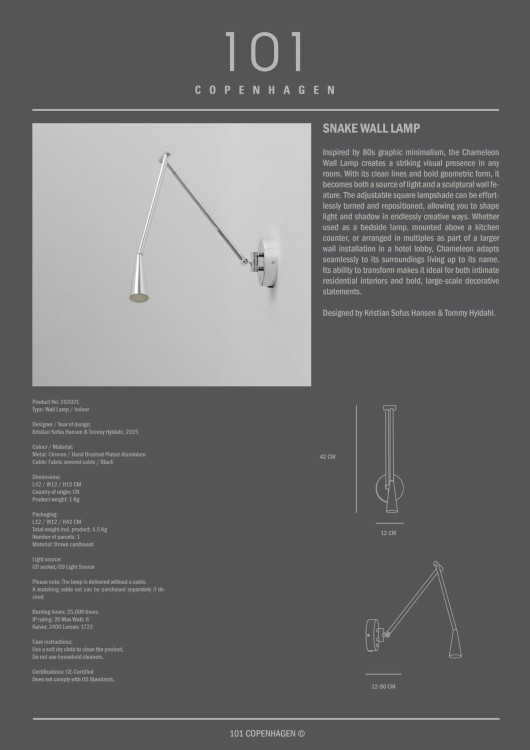 lampa ścienna, kinkiet  101Copenhagen