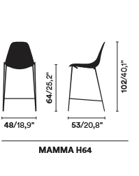 stołek barowy, stołek Opinion Ciatti