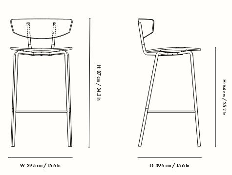 stołek barowy, stołek  Ferm Living