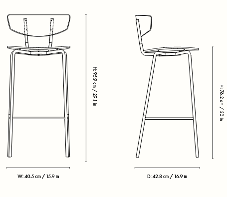 stołek barowy, stołek  Ferm Living