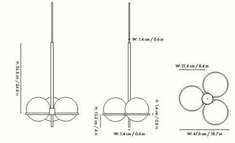 lampa wisząca, lampa sufitowa Ferm Living
