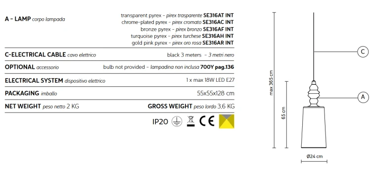 lampa wisząca, lampa Karman