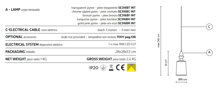 lampa wisząca, lampa Karman