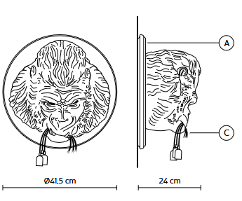 lampa ścienna, kinkiet Karman