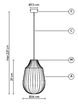 lampa  wisząca, lampa  Karman