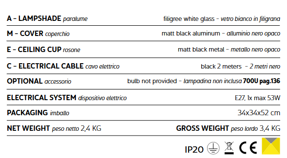 lampa  wisząca, lampa  Karman