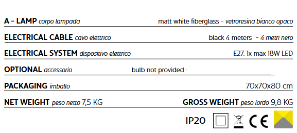 lampa  podłogowa, lampa ogrodowa  Karman
