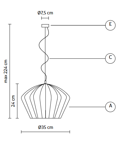 lampa wisząca, lampa Karman