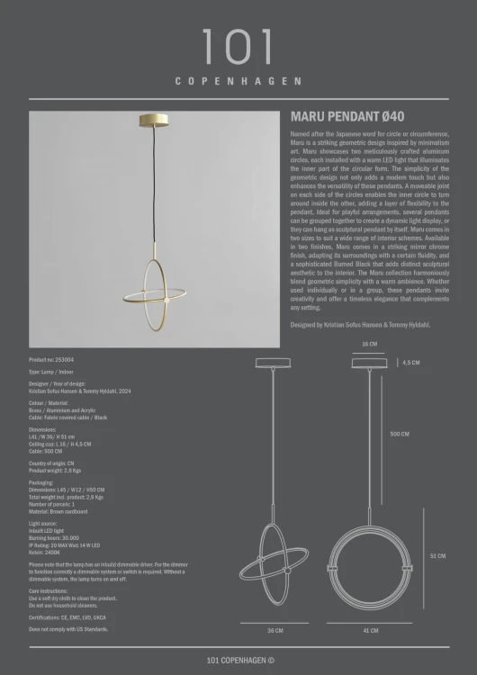 lampa wisząca, lampa  101Copenhagen