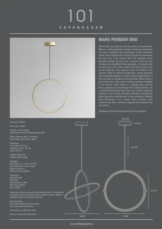 lampa wisząca, lampa  101Copenhagen