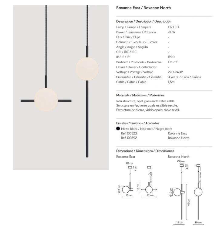 lampa wisząca, lampa Robin