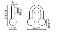 lampa ścienna, kinkiet Robin