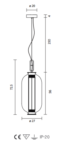 lampa wisząca, lampa sufitowa Parachilna