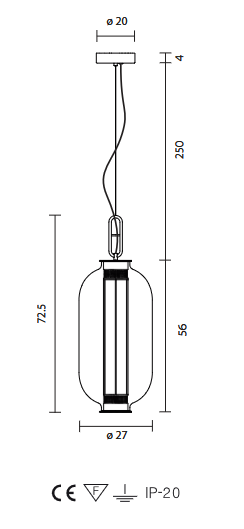 lampa wisząca, lampa sufitowa Parachilna