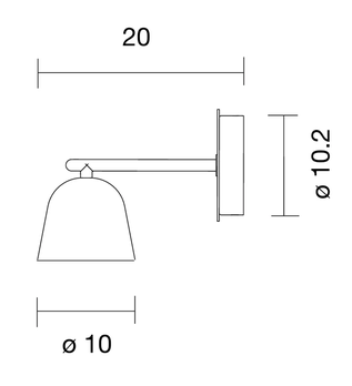 lampa ścienna, kinkiet Parachilna