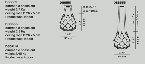 lampa sufitowa, lampa wisząca Luceplan
