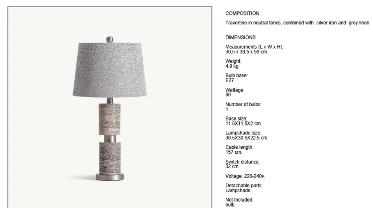 lampa stołowa, lampa Vical